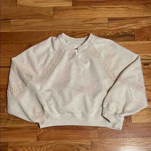 Aerie Hey Crochet Sweatshirt - Picture 1 of 13